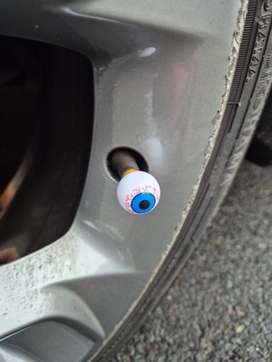 4 x Augapfel Auge Kugelhahn Staubkappen Metall Schrader UK VERKÄUFER