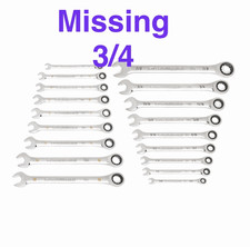 Gearwrench 90-tooth Combination Ratcheting Wrench Set W Case 17-piece