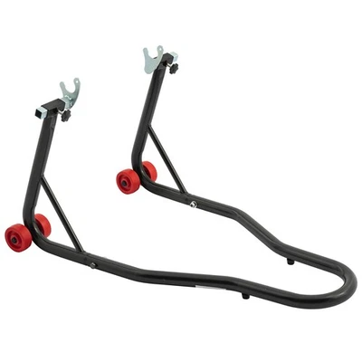 Cavalletto Posteriore Alza Moto Regolabile Solleva Nero Universale 4 Ruote - Immagine 1 di 3