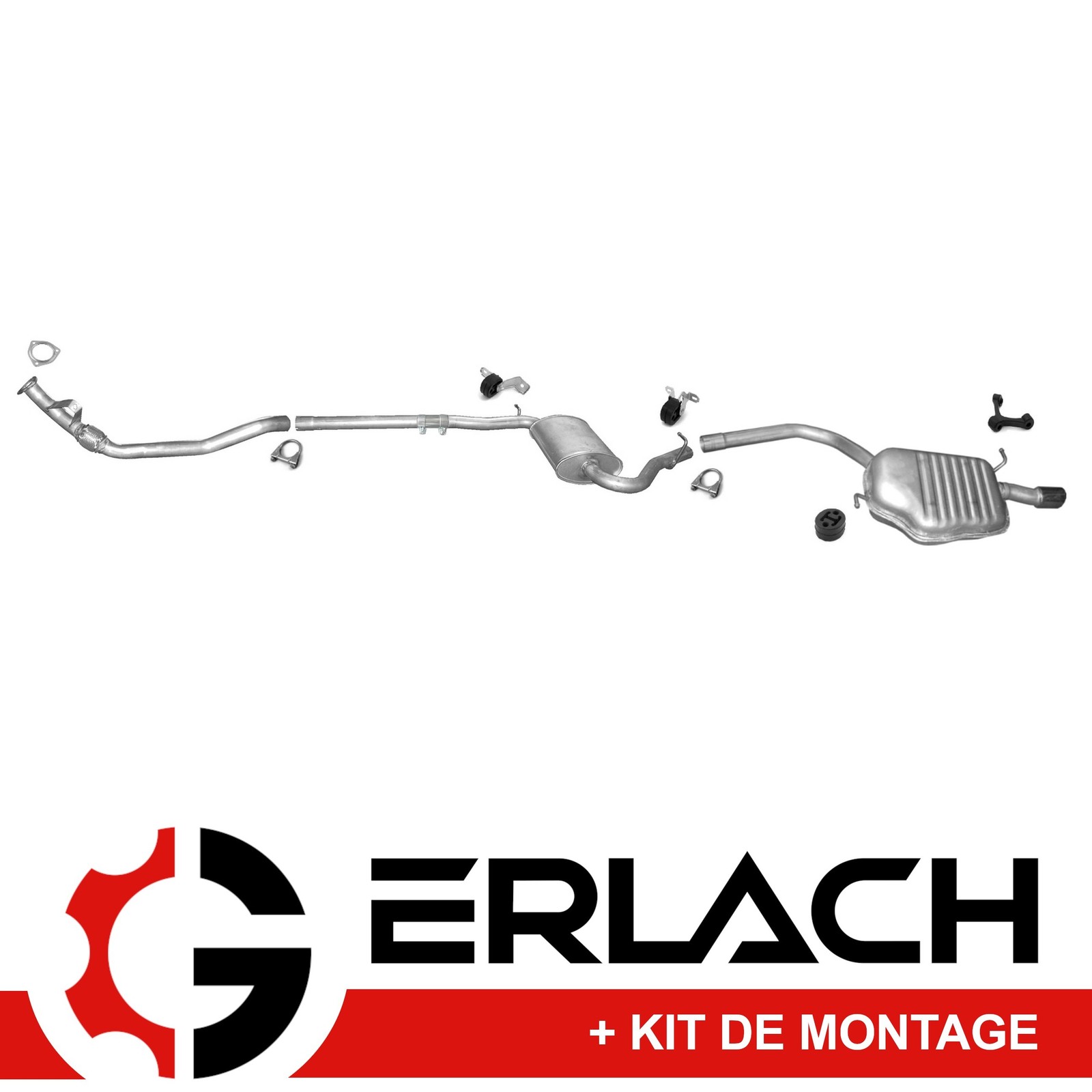 Silencieux d'échappement pour Audi A4 2.0 adaptable sur berline