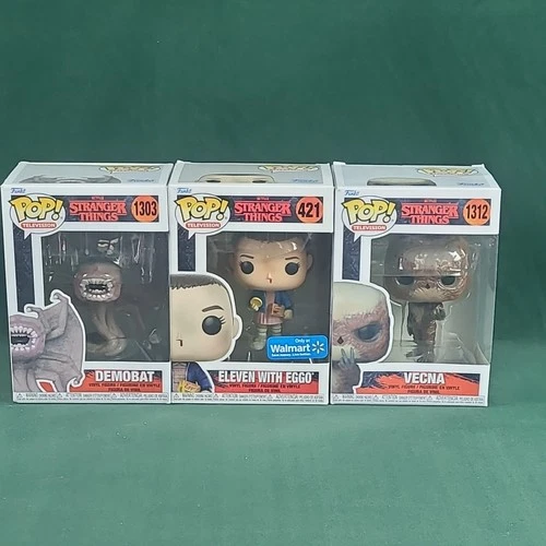 Funko Pop! Vinyl Stranger Things Demobat Eleven Vecna Walmart Exclusive Set