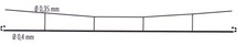 SOMMERFELDT 442 Échelle N Caténaire Longue MM 160 ( X 0,5 MM) - Paquet 5 Pièces