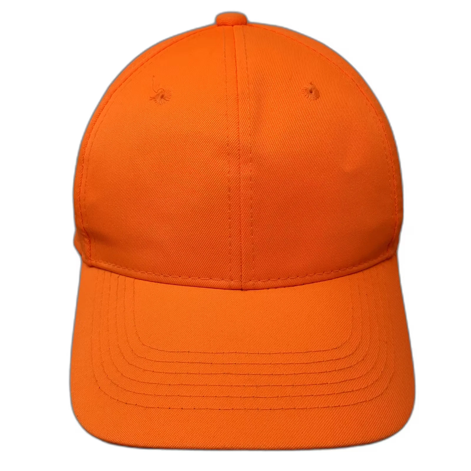 Outdoor Cap Snapback Hat Orange Black OS Adjustable Solid Plain Structured