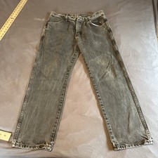 VTG Men  s Black Stonewashed Denim Jeans Rustler 36 X 30