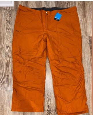 Columbia Bugaboo IV Insulated Snow Pants Mens 4X Regular Orange Winter Ski NWT