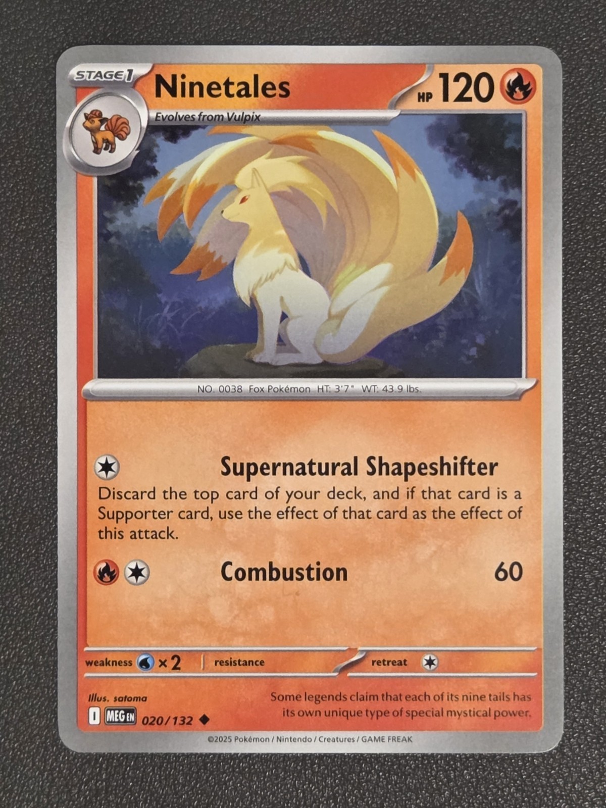 Ninetales 20/132 Uncommon | Mega Evolution | Pokemon Card