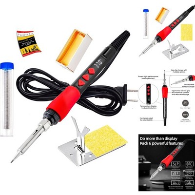 Digital Soldering Iron Kit 60W LCD 110V Adjustable Temp Welding Tool Hobby DIY