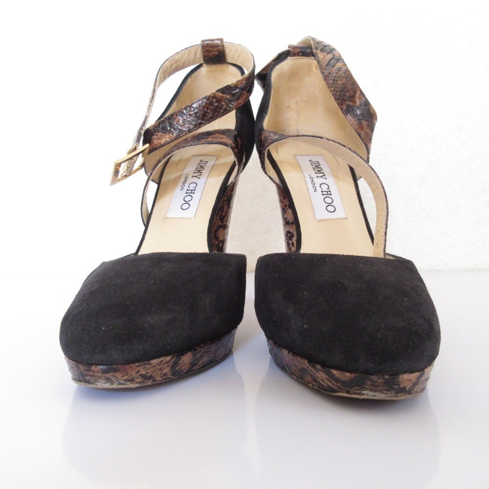 Rare Jimmy Choo Python Pattern High Heels Ankle S… - image 4