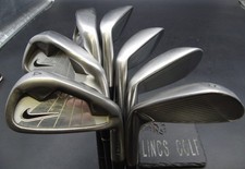 Set of 7x Nike NDS Irons 4-PW Stiff Graphite Shafts Nike Grips*