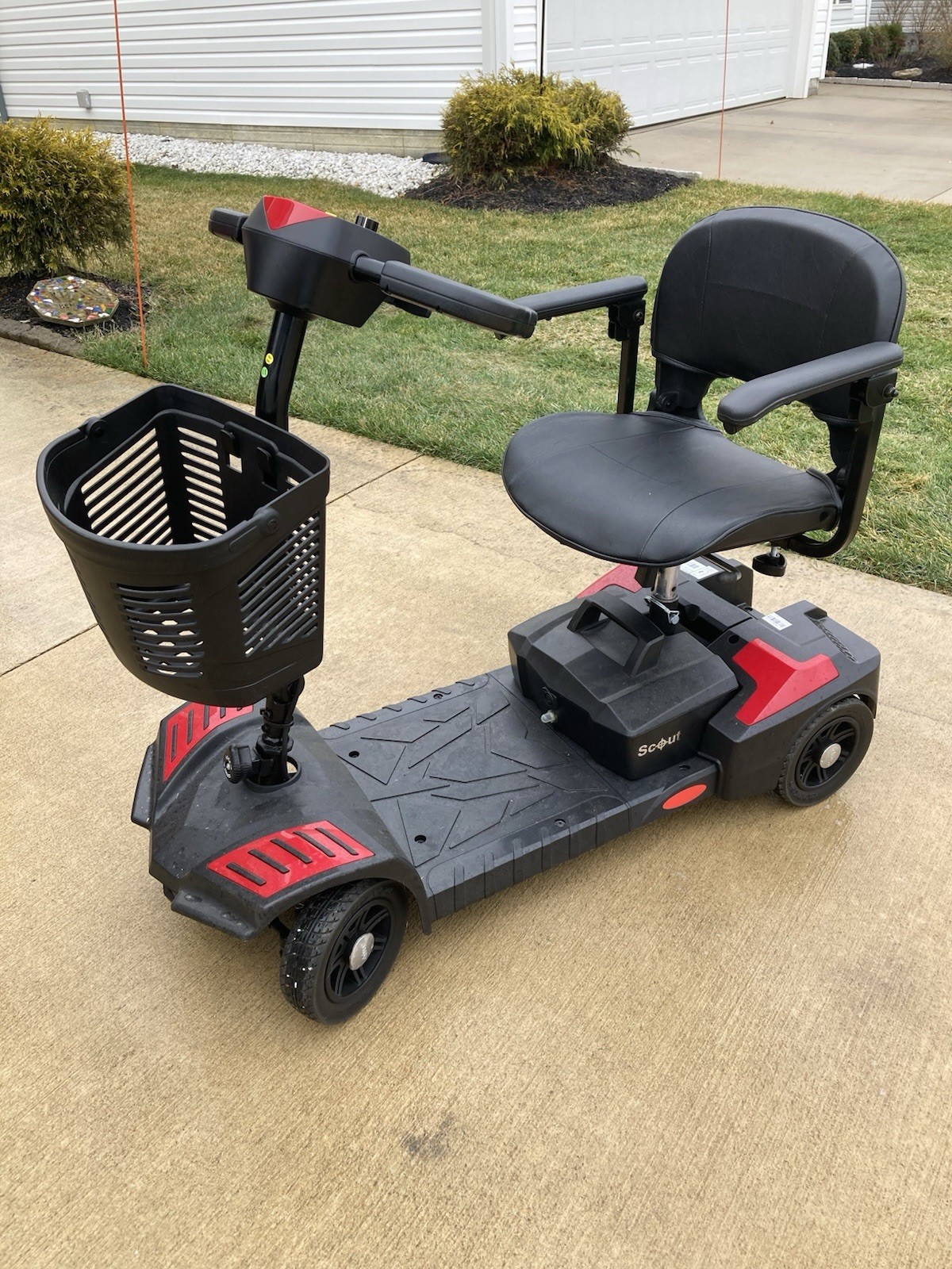 Drive Medical SCOUTLT4-EXT  Spitfire Scout 4 Mobility Travel Scooter - RED