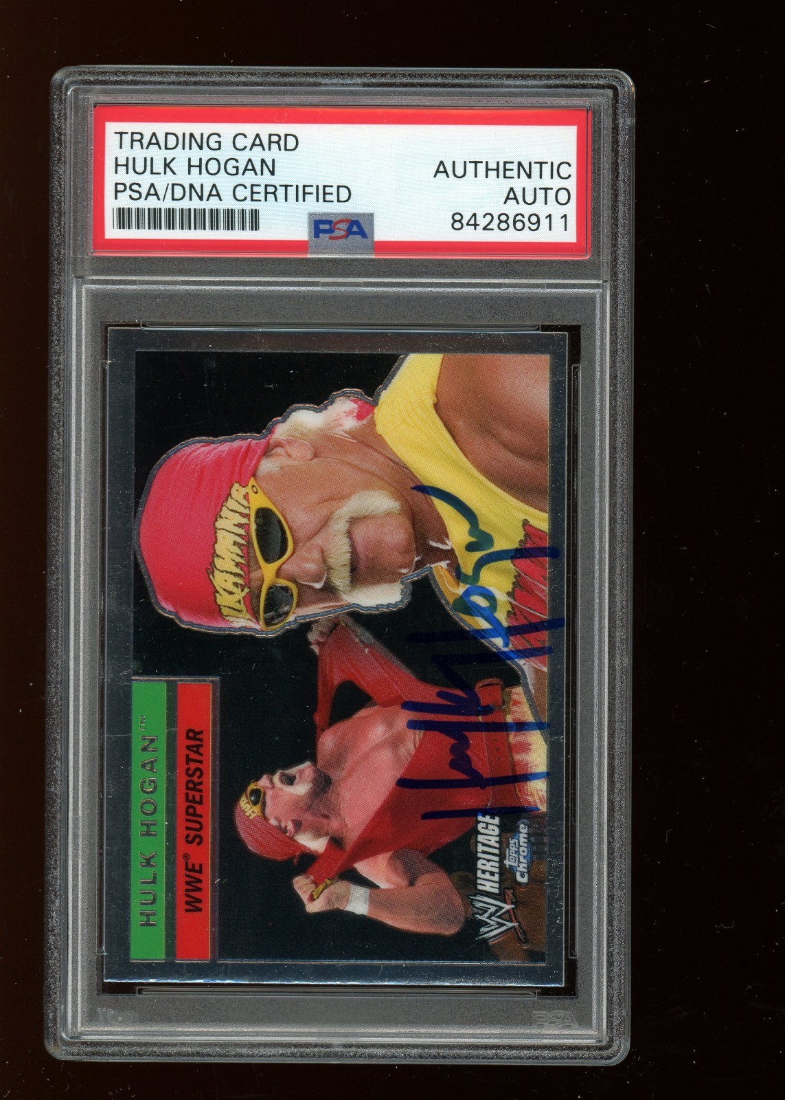 Hulk Hogan PSA/DNA 2006 Topps Chrome WWE #12 Card Auto Signed Autograph HOF 911
