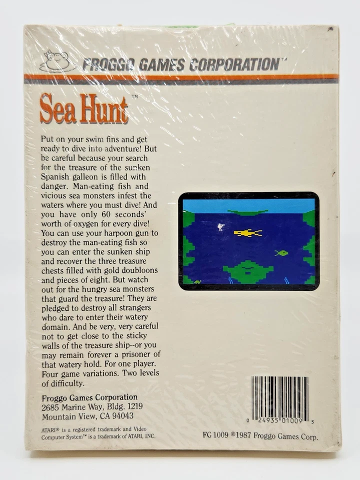 Atari 2600 Boxed Video Game Cartridge - Sea Hunt - Sealed New - Image 2 of 2