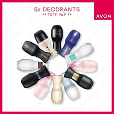 5x AVON RANDOM MIX OF MEN AND WOMEN'S ROLL ON DEODRANTS 50ml
