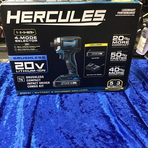 HERCULES 20V Brushless 1/4" 3-Speed Impact Driver Kit (HCB81K1)