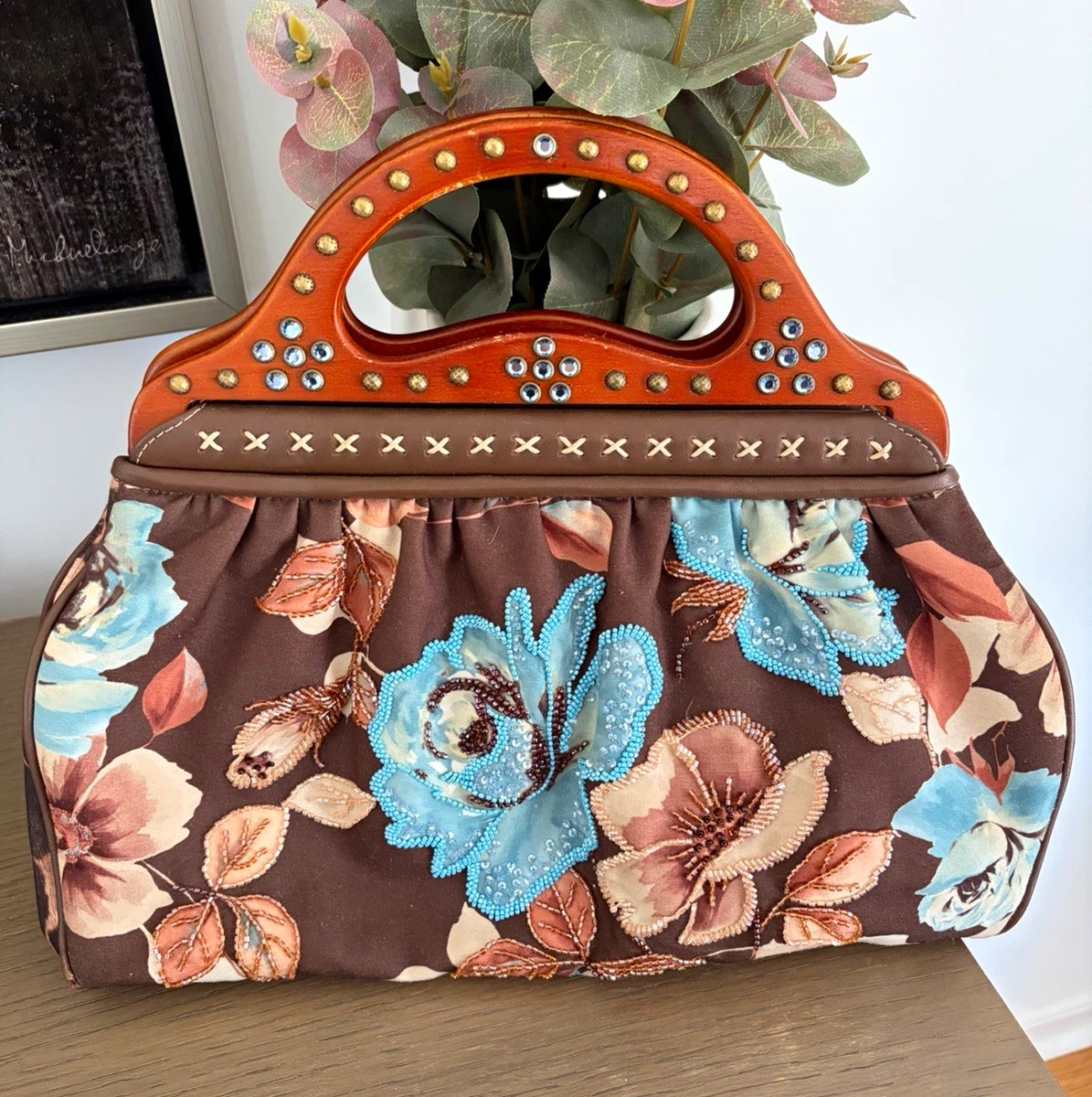 Isabella Fiore Blue Leather Exterior Bags & Handbags for Women for