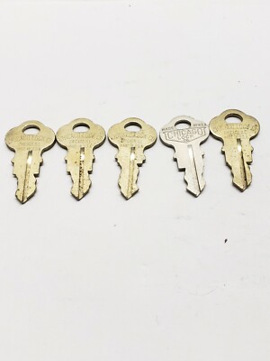 Chicago Lock Co original cut keys, KF, set of 5, motor, boat, vending, elevator