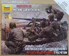 Zvezda 1/72 6286 WWII US Machine Gun Browning M2 with Crew (4 Figures)