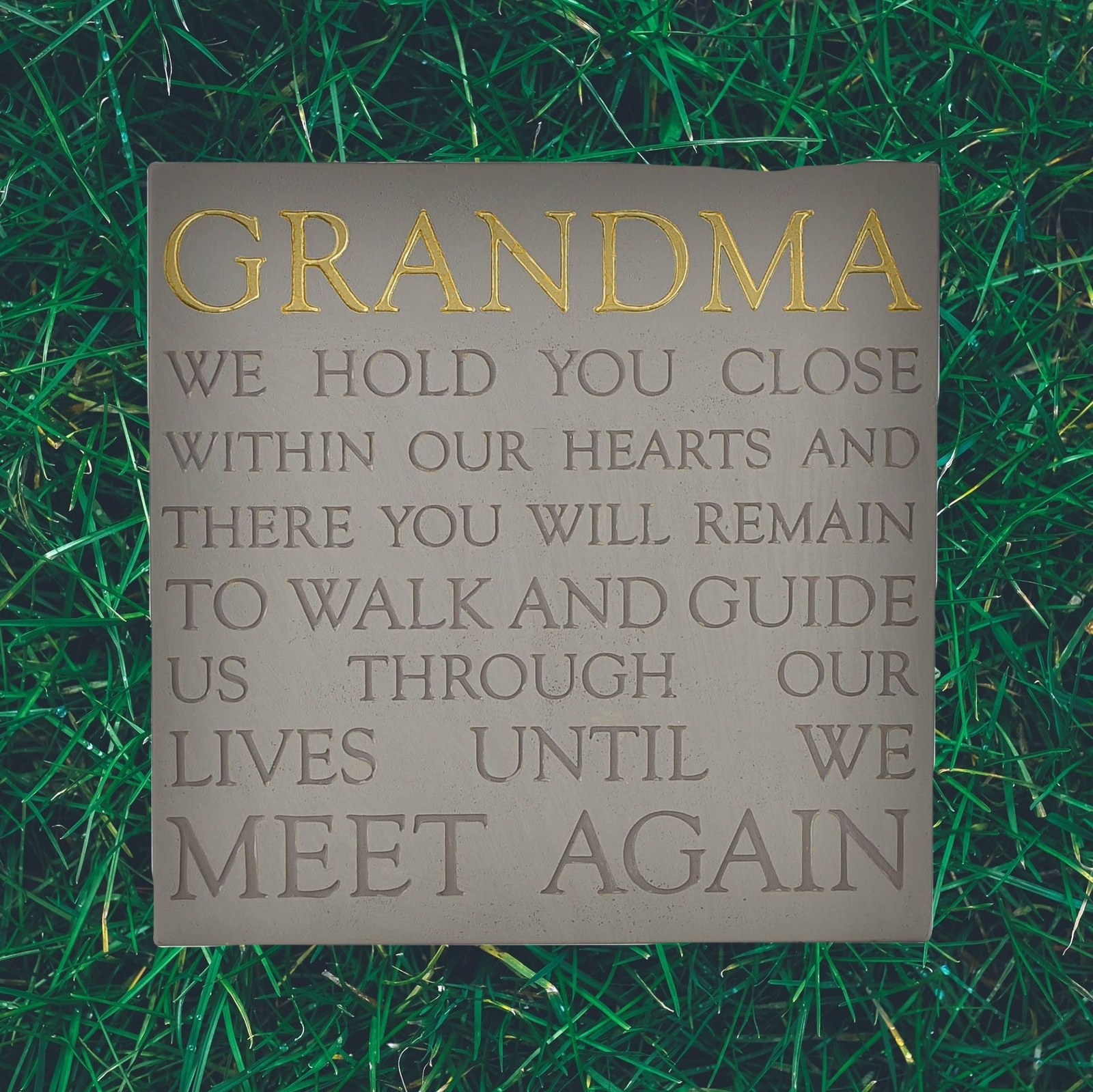 Grandma Graveside Square Memorial Plaque, Grave Ornament, Bereavement, Tribute