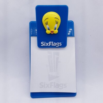 Vintage Tweedy Bird Magnet Mini Clipboard Six Flags Magic Mountain CA 1996
