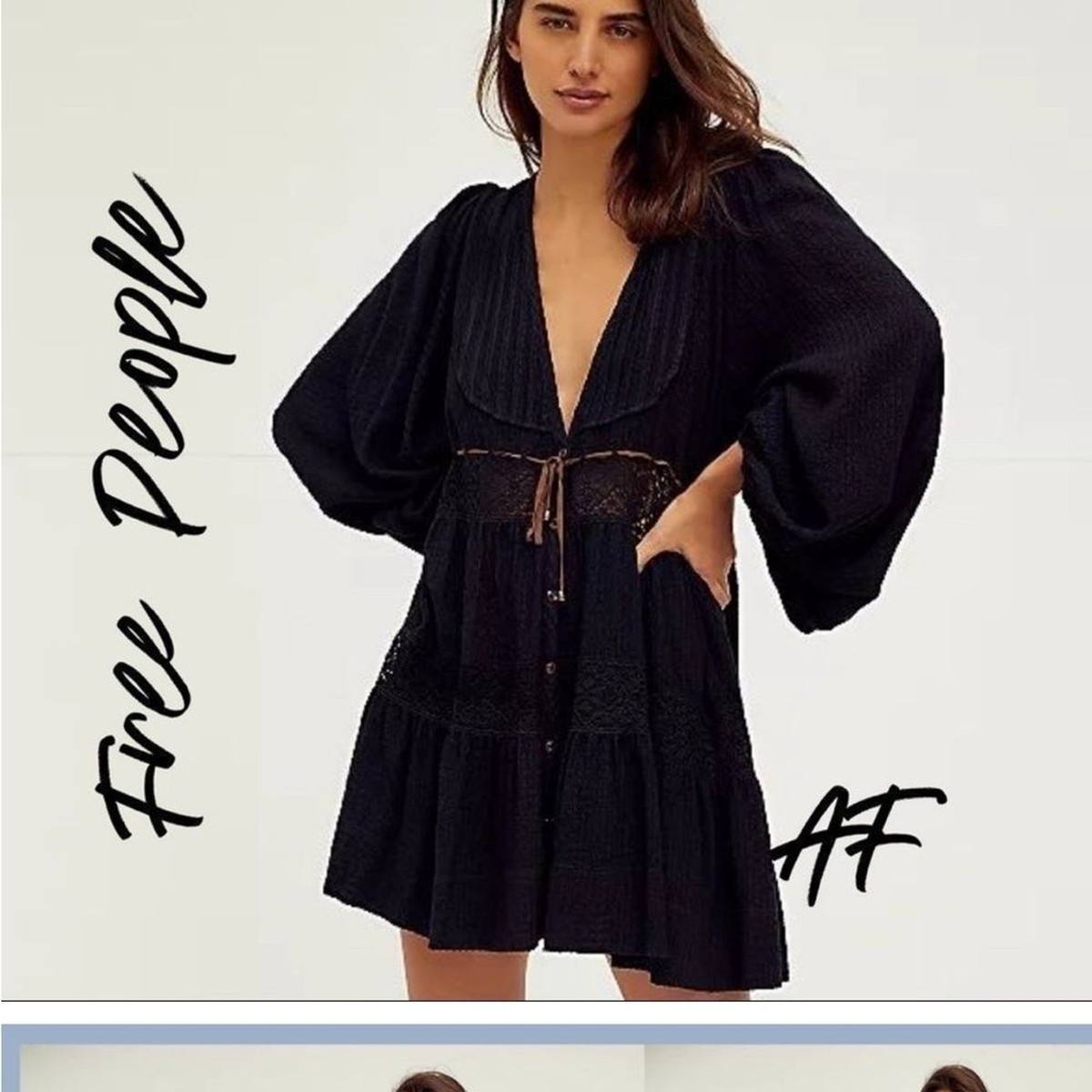 black cotton tunic dress DSQUARED2 Sangallo Cotton Tunic Dress | Black