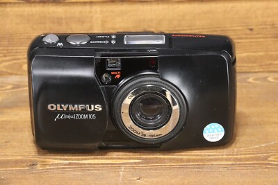 OLYMPUS μ mju ZOOM 105, 35mm All Weather Camera, Black, for PARTS