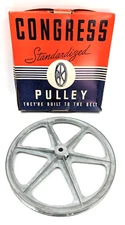NOS! Vintage Congress 12.00” OD 1/2” Fixed Bore Die-Cast V-Belt Pulley, CA1200
