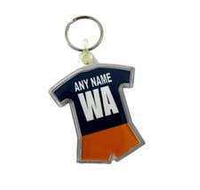 Personalised Netball Team Shirt Keyring - Any Colour shirt shorts kit - Gift