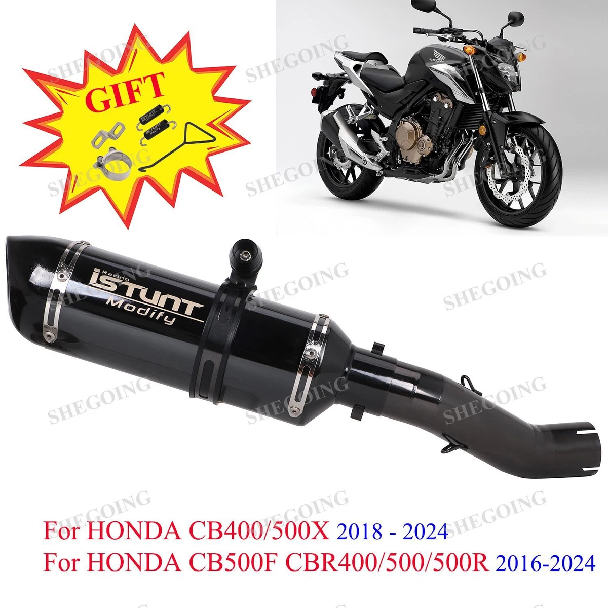 CBX400F CBR400F レイトライザー管 摩托车排气管适用于本田CB400 
