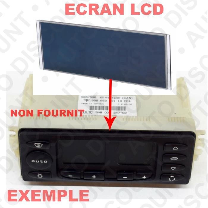 Écran LCD clim Porsche 911 commande de chauffage habitacle pour 996 et 986