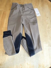 Royal Highness Taupe Breeches Knee Patch 26 Long Piper Style