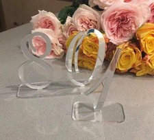 ELEGANT MIRROR ACRYLIC WEDDING STANDING TABLE NUMBERSWEDDING TABLE NUMBERS SIGN