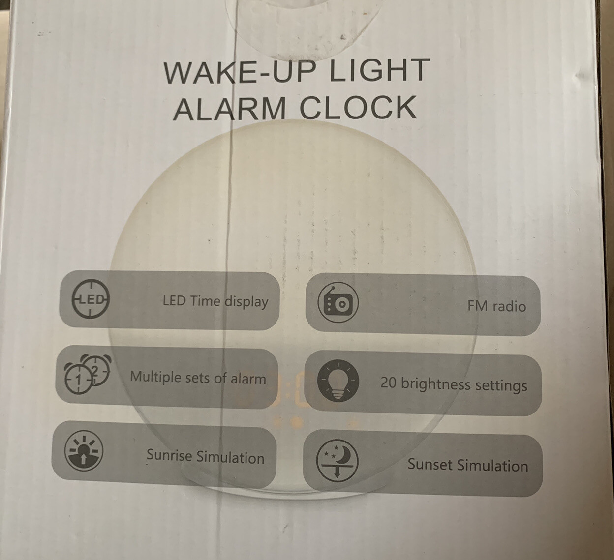Fitfort Sunrise Alarm Clock with LED Display Sunset Simulation and Radio-image