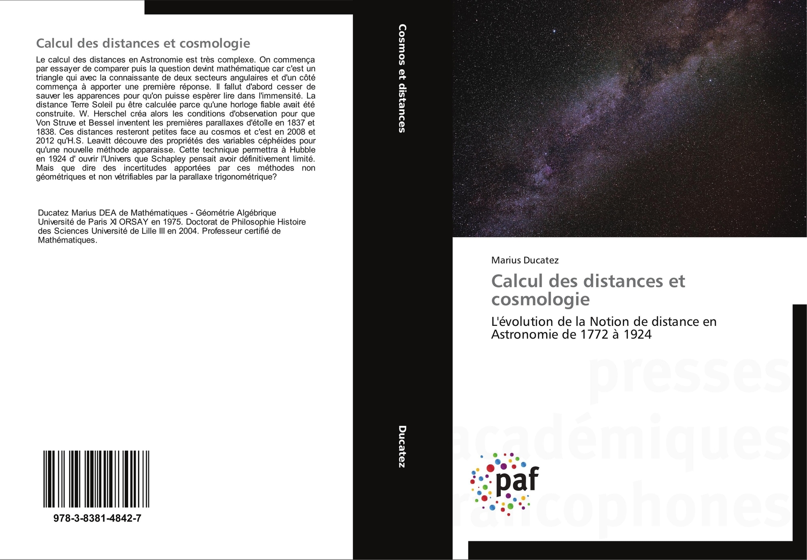 Thumbnail - Marius Ducatez | Calcul Des Distances Et Cosmologie | Taschenbuch |