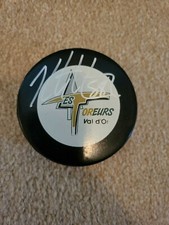 RARE Kris Letang Signed Val-d'Or Foreurs Autographed Puck FREE S&H Penguins
