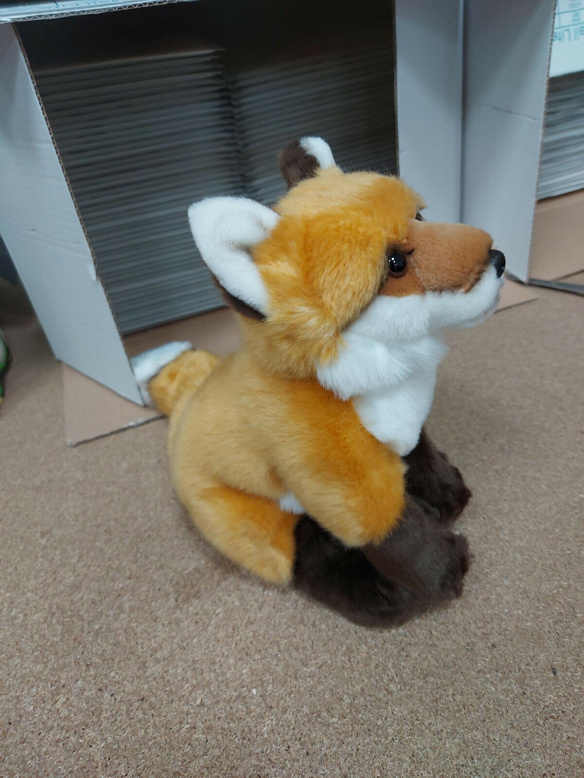 LIVING NATURE LARGE FOX 40CM AN259 SOFT CUDDLY STUFFED ANIMAL PLUSH