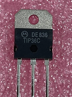 TIP36C POWER TRANSISTOR PNP 25A 100V TO 220 3 PIN MOTOROLA (LOT OF 3)