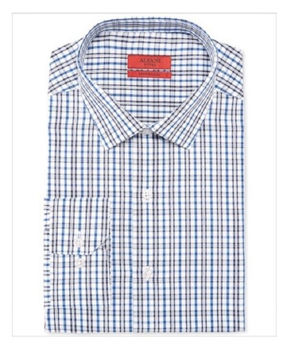 alfani red dress shirt Alfani Red Label Red & White Checked Collar Dress Shirt SZ 16.5, 34-35
