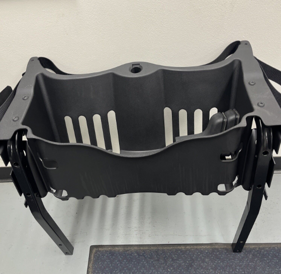 E Z GO RXV Golf Cart Part Bag Rack and Sweater Basket with Bag Straps 2008+ New