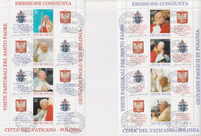 Vatican 2004 Poland And Europe 2 Sheets Of 4 Used Values (Cod.7453)