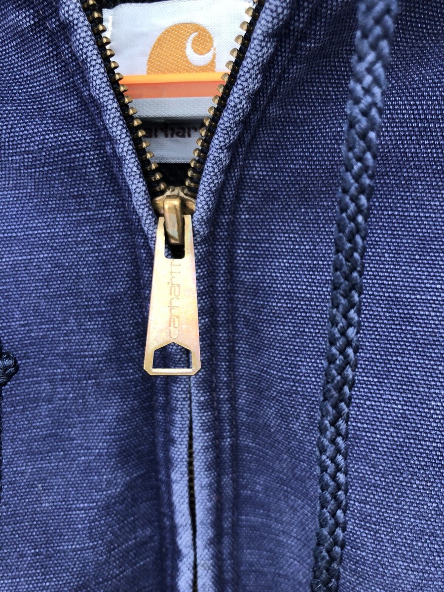Vintage Carhartt Men 2XL Tall Blue Hooded Jacket Full Zip Vintage Carhartt Men 2XL Tall Blue Hooded Jacket Full Zip