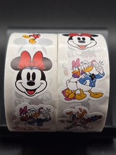 Disney Sticker Roll 500 Total Mickey Mouse Pluto 1 Inch Donald Duck Stickers