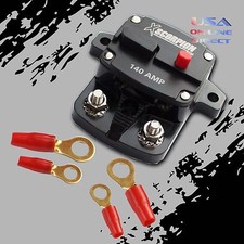 140 AMP IN-LINE CIRCUIT BREAKER Includes.Two 0ga. Two 4ga. Gold Ring Terminals