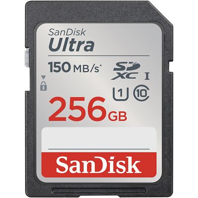 SanDisk 256GB Ultra SD Card UHS I Class 10 150MB s Full HD Video Storage