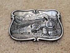 Vintage1984 5473 Steam Train Belt Buckle Bergamot U-149 Detailed LOOK