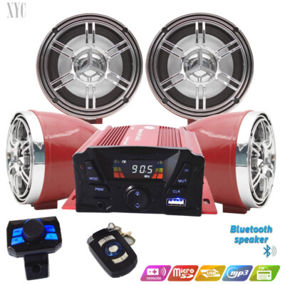 Golf Car Cart MP3/Bluetooth Player Speaker FM Radio AMP Stereo WRemote Control