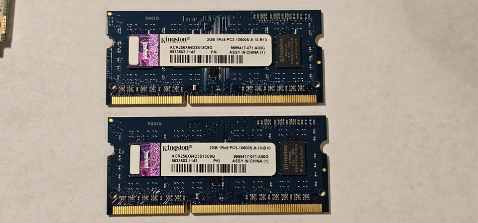 Kingston 4gb 2x2gb PC 3-10600S DDR3 Laptop Memory Ram FREE WIFI Card! - Image 2 of 4