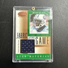 2001 LEAF CERTIFIED FOOTBALL - FABRIC of the GAME (2) NFL JERSEY CARDS *KEARSE*