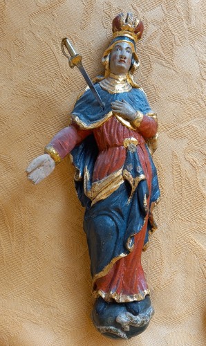 Mater Dolorosa, imagen de gracia Maria Steinbach, madera, hacia 1850, 23 cm, figura de santo - Imagen 11 de 17