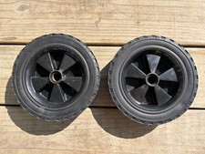 Pair 7 X 1.5 Hard Solid Rubber Tires And Wheels With 58 Center Hubs Pair 7 X 1.5 Hard Solid Rubber Tires And Wheels With 58 Center Hubs