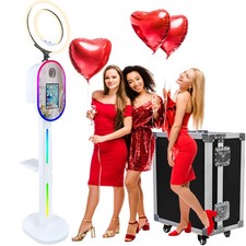iPad Photo Booth Machine DSLR Photo Booth Shell w/Ring Light W/Flight Case